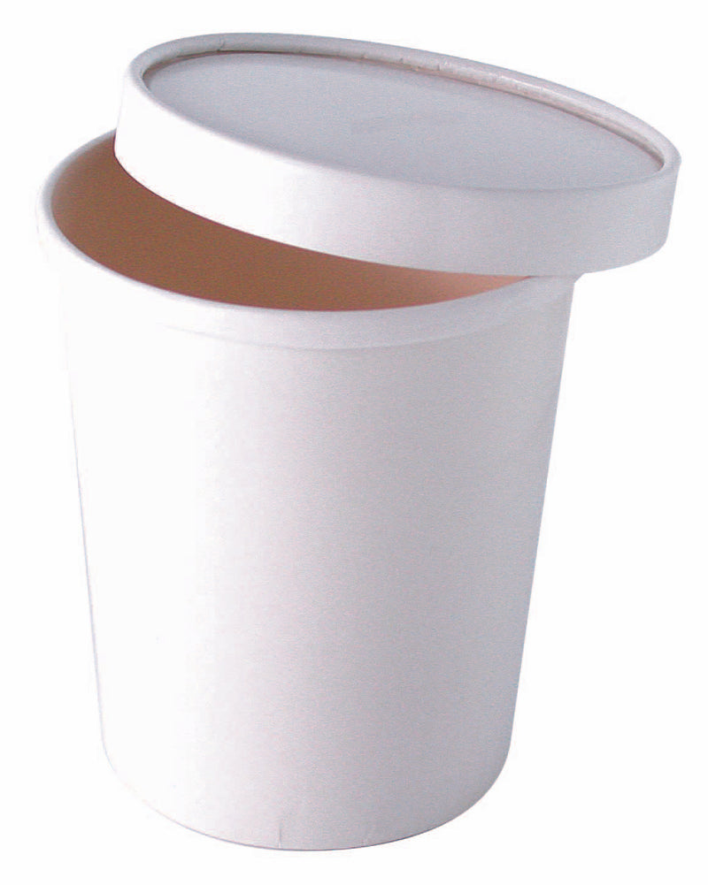White Paper Soup Container - 20 oz Dia: 3.75" H: 4.4" – Klover Sales