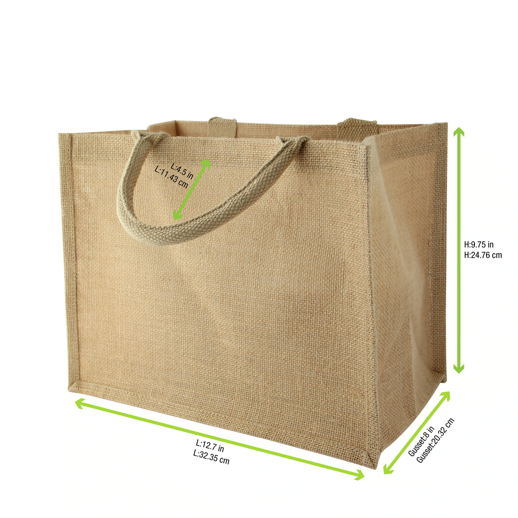 Large jute tote bag sale