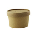 Brown Kraft Soup Cup With Kraft Paper Vented Lid 8oz